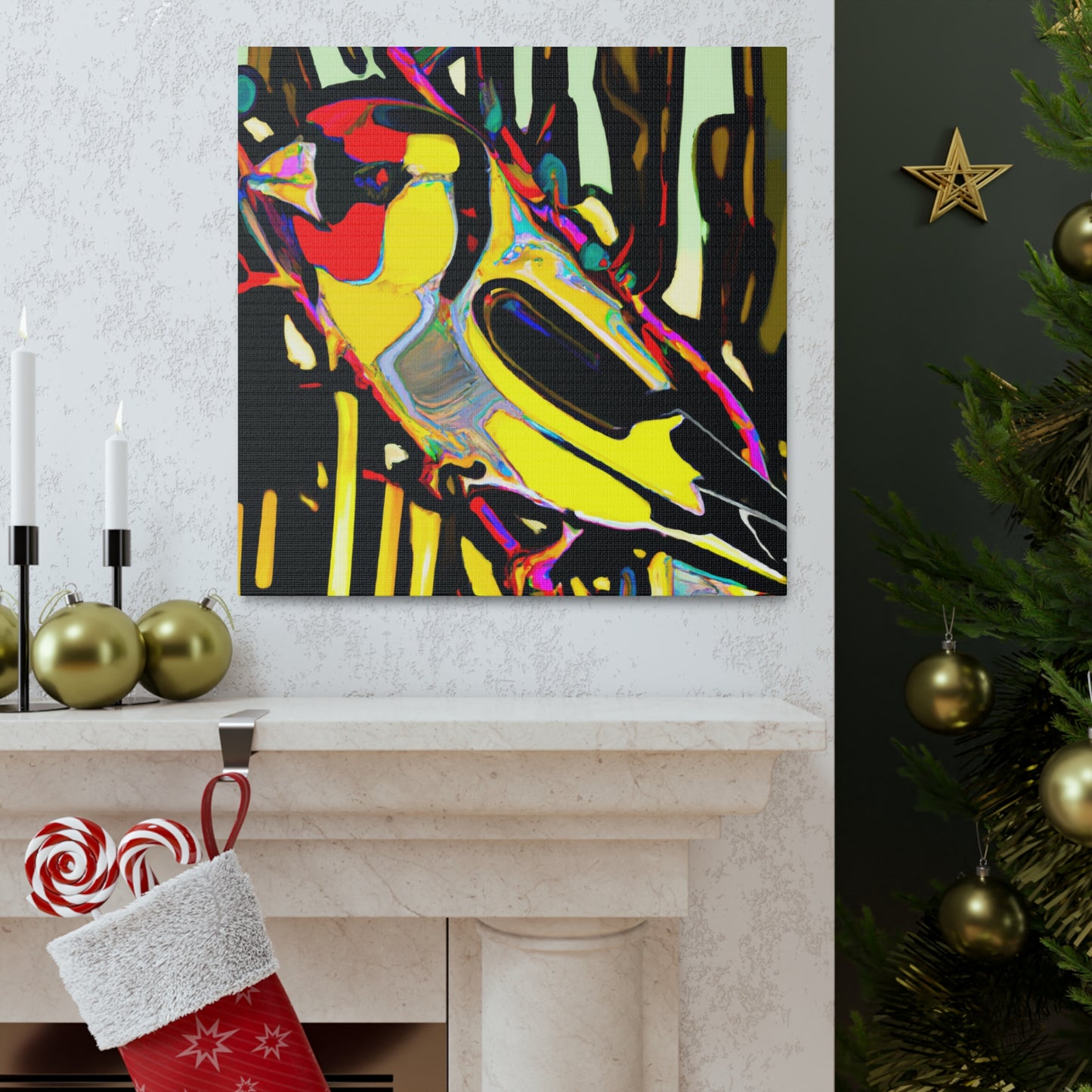 "American Goldfinch Flight" - Canvas