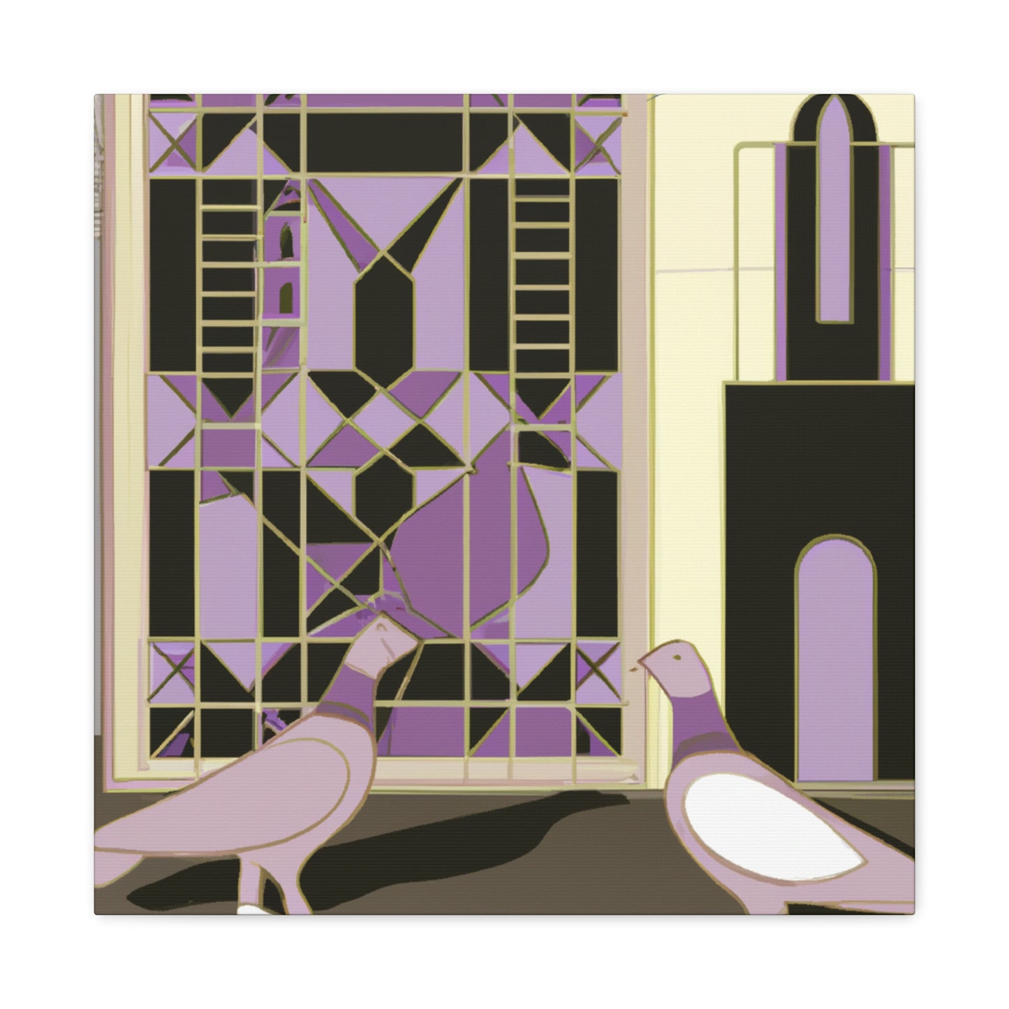 "Pigeon in Art Deco" - Canvas