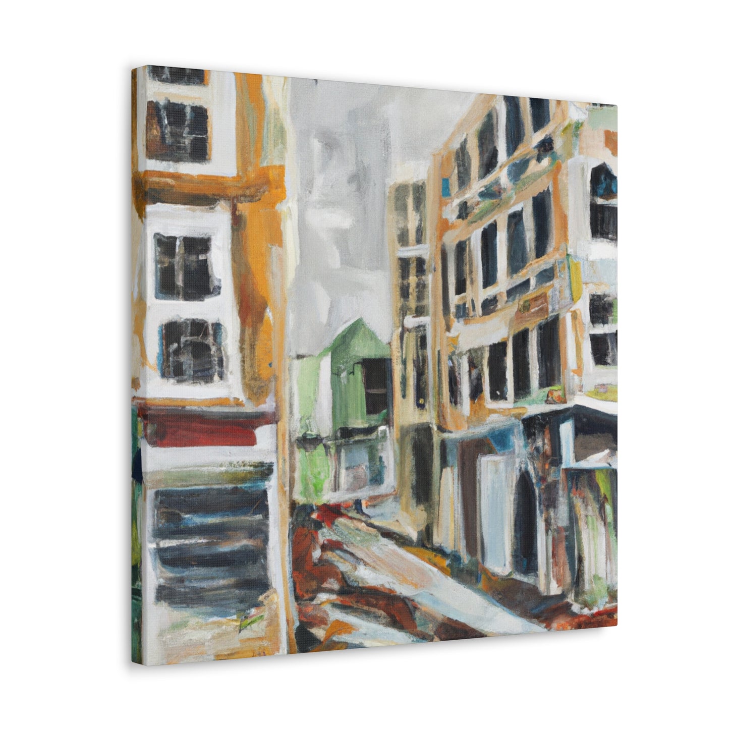 "Expressionist Urban Dreamscape" - Canvas