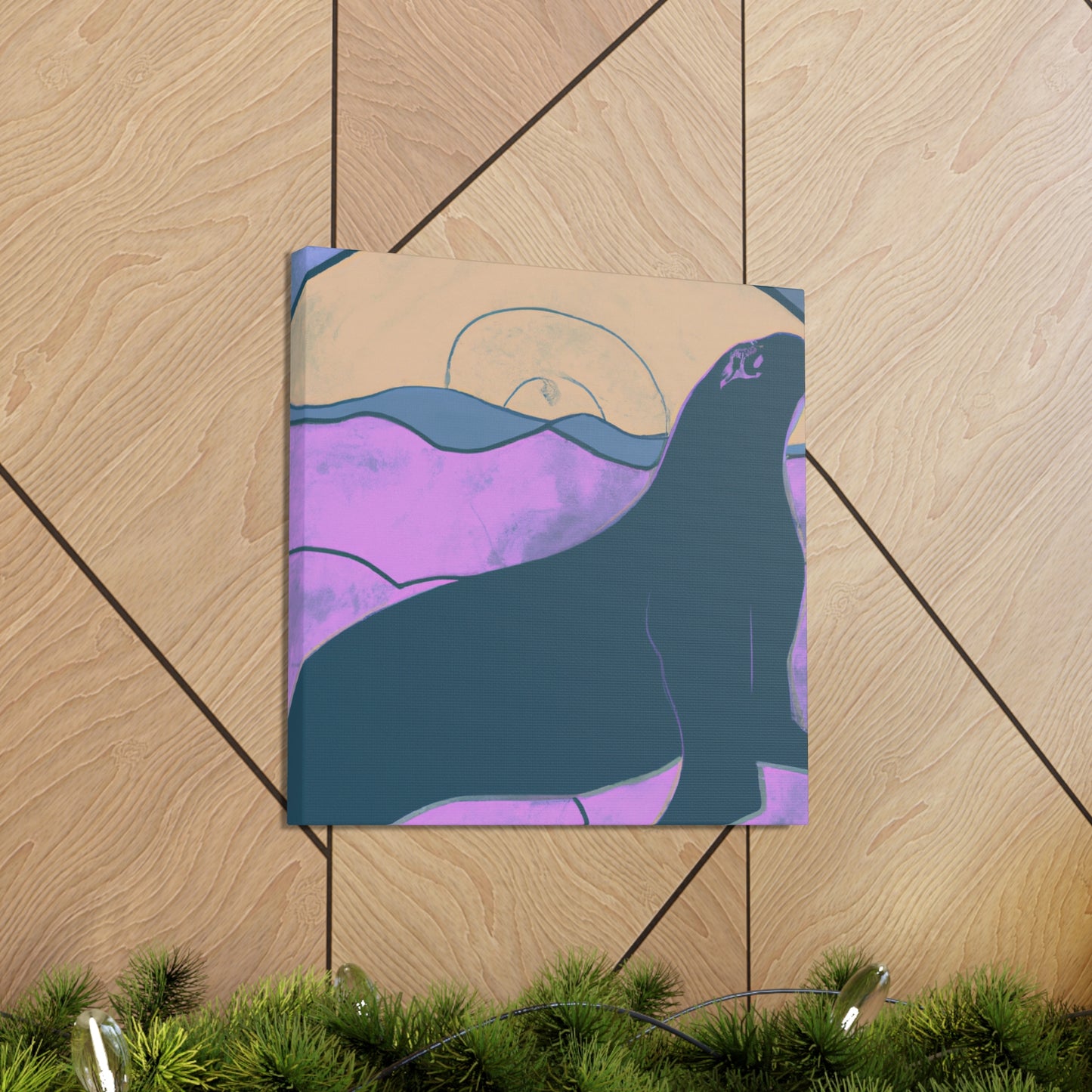 "Seaside Sea Lion Smile" - Canvas