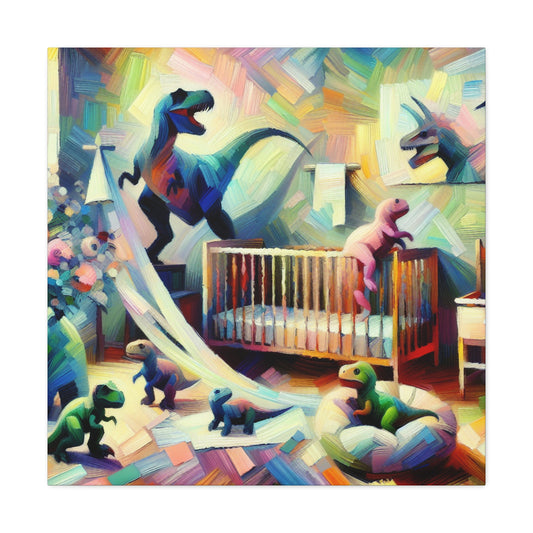 Whimsical Jurassic Pastels - Canvas