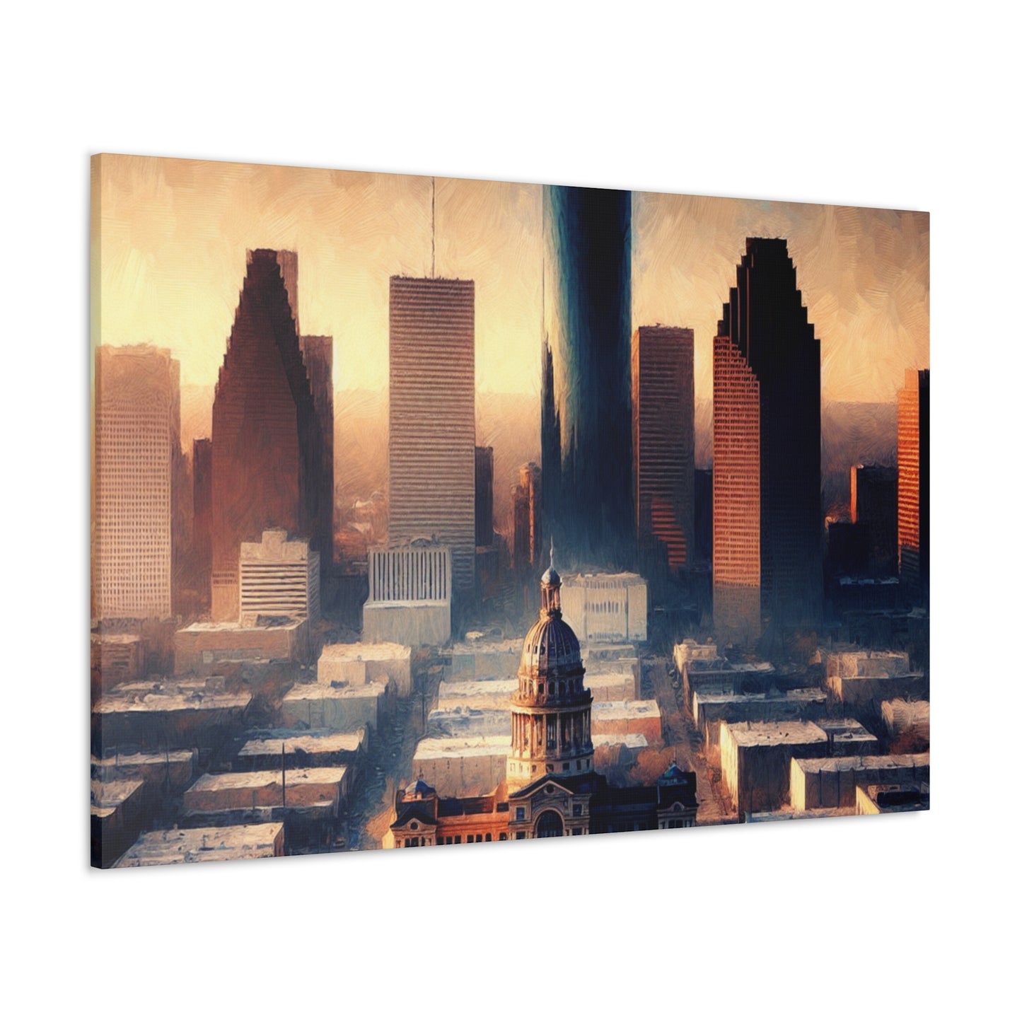 "Urban Luminescence: Houstonscape" - Canvas