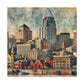 Cincy: Vibrant Urban Mosaic - Canvas