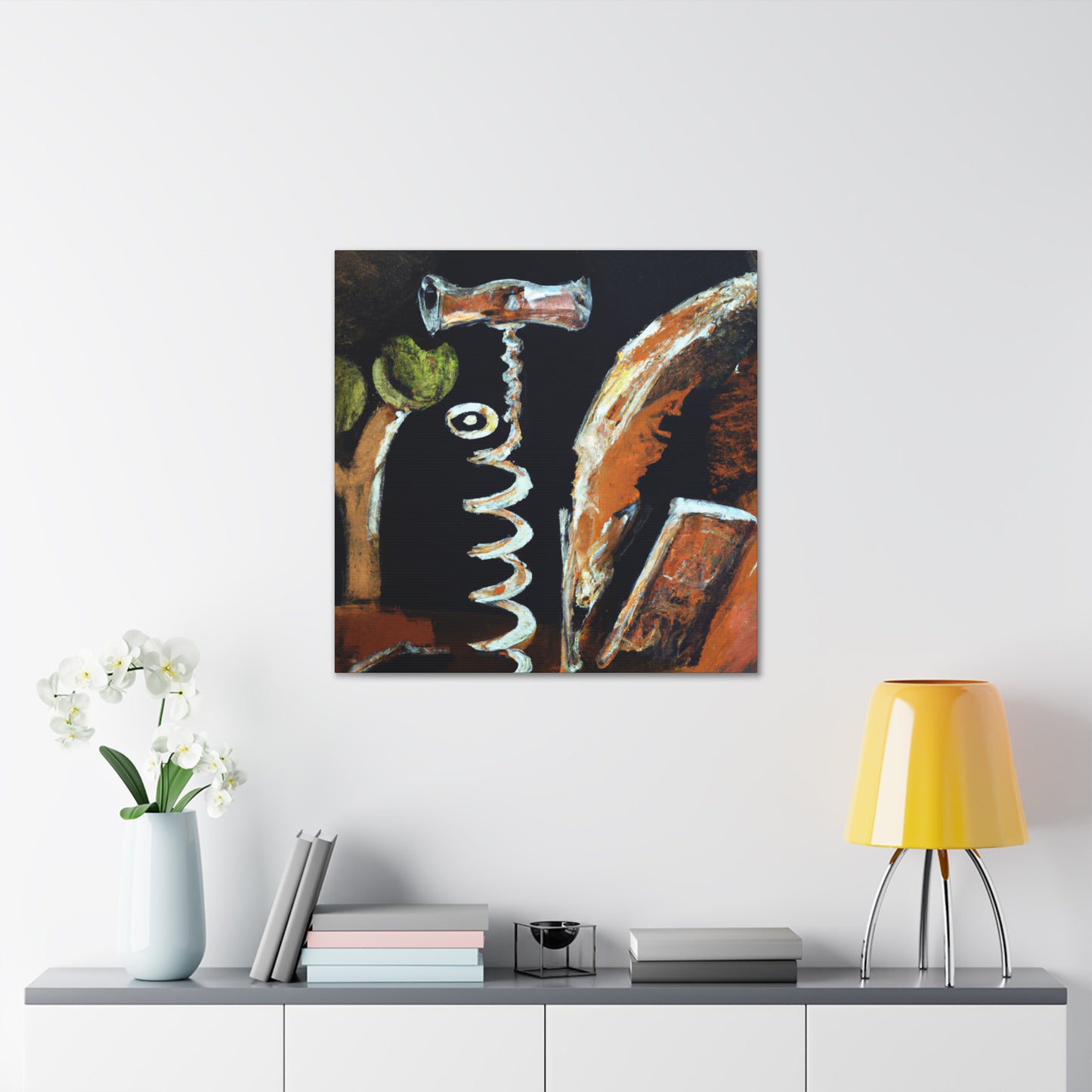 "Corkscrew Abstract Mystery". - Canvas