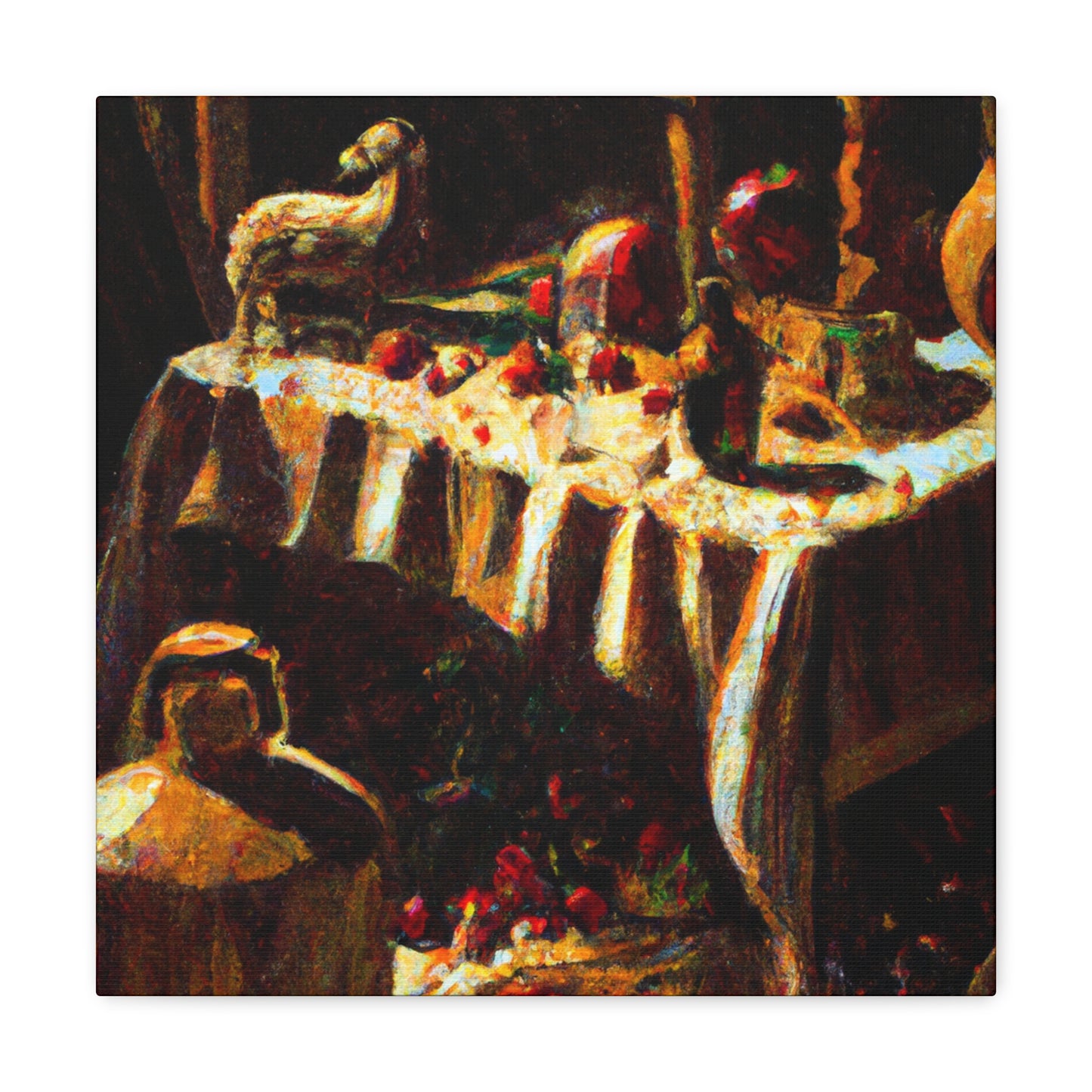 "Holy Night Manger Scene" - Canvas