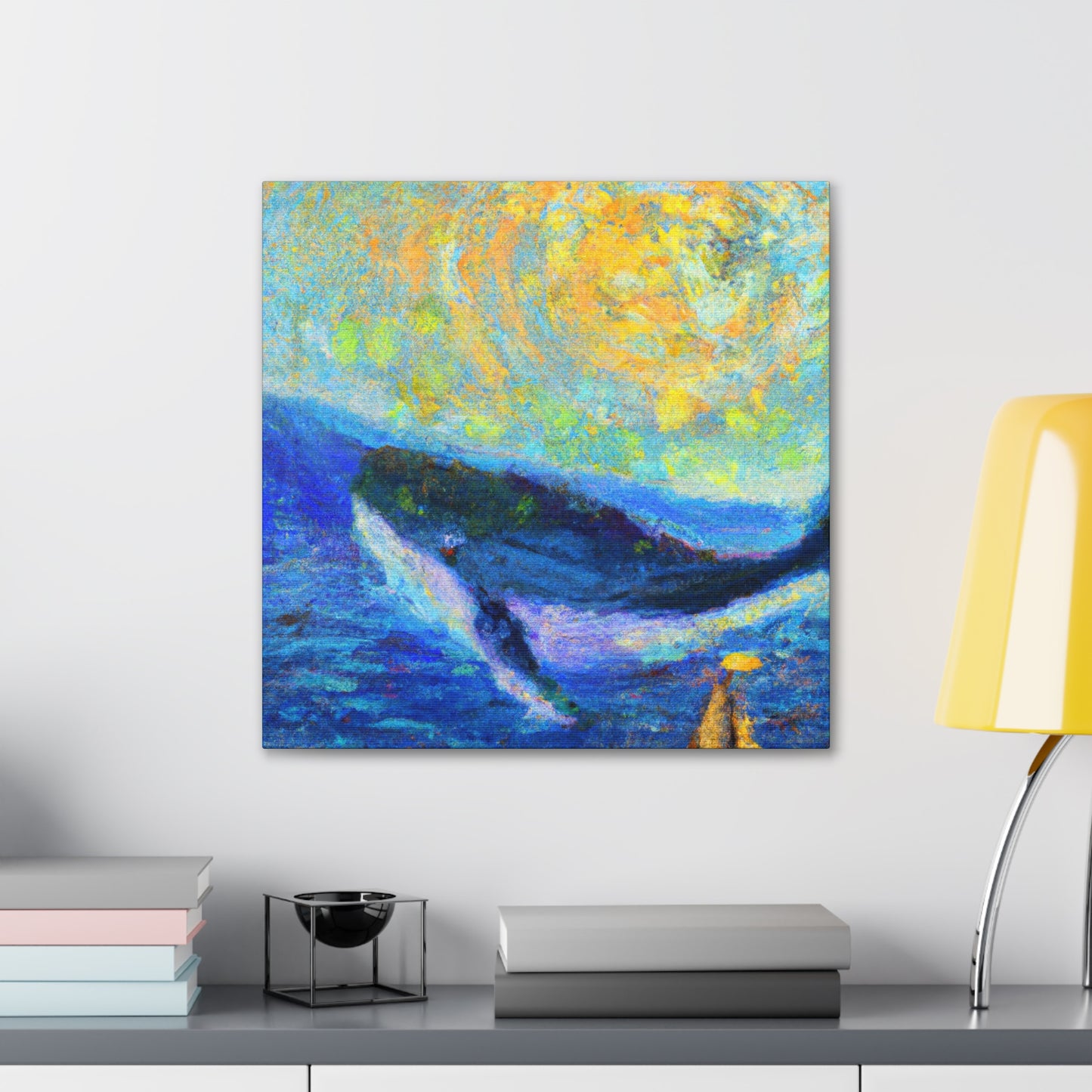 Whale in Impressionism - Canvas