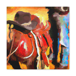 "Saddle in Sunrise Hues" - Canvas