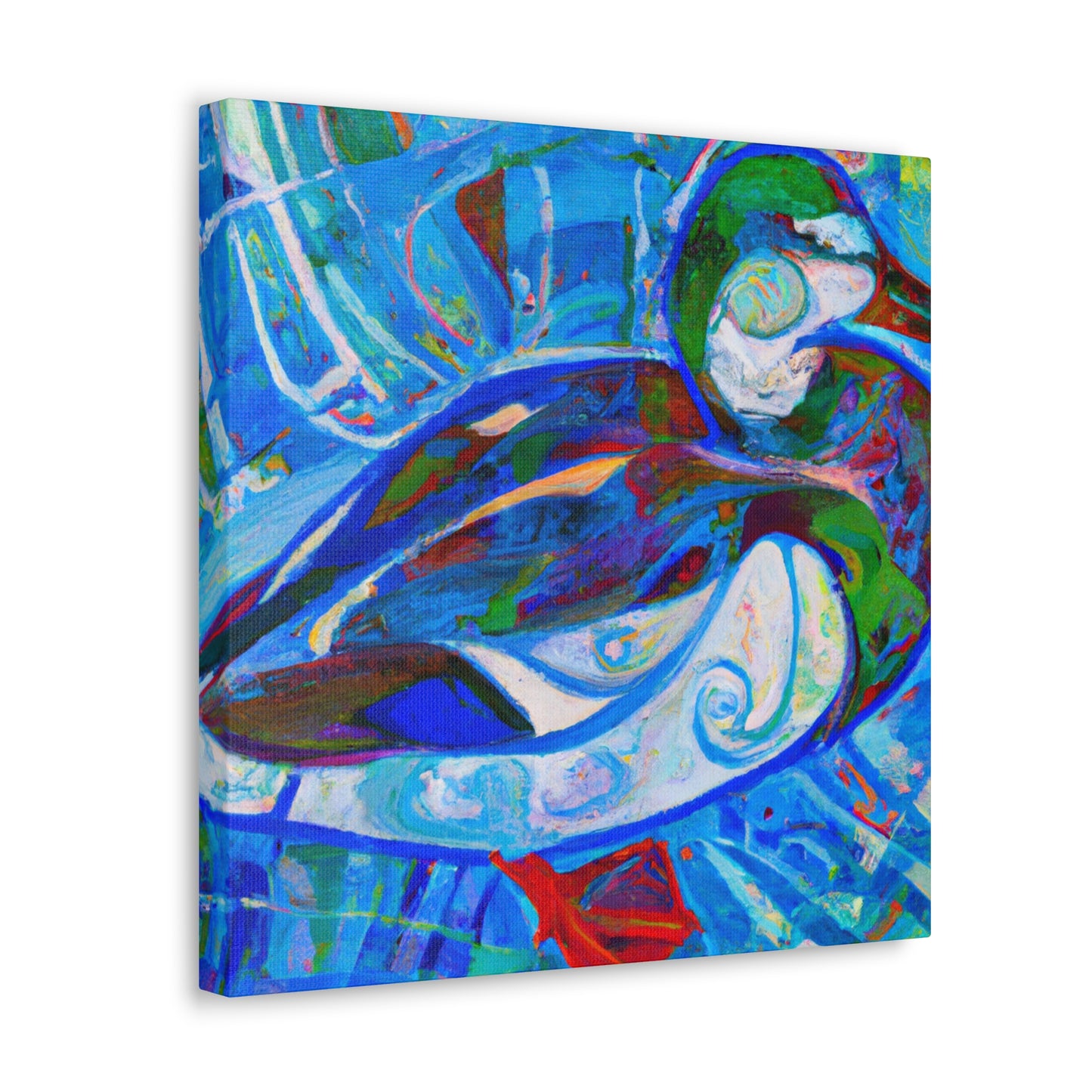 "Mallard on Reflection Pond" - Canvas