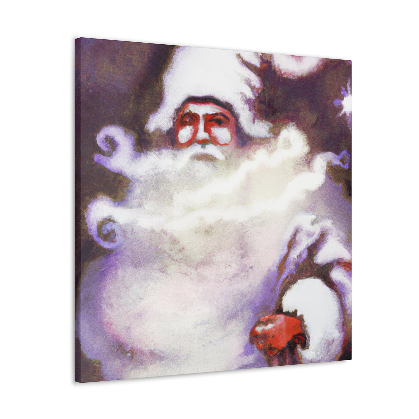 "Santa Claus Blooming Joy" - Canvas