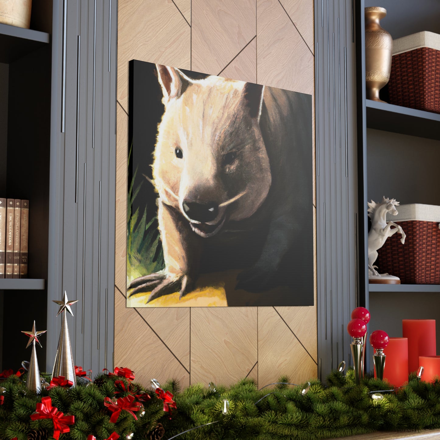 "Wombat in Art Deco" - Canvas