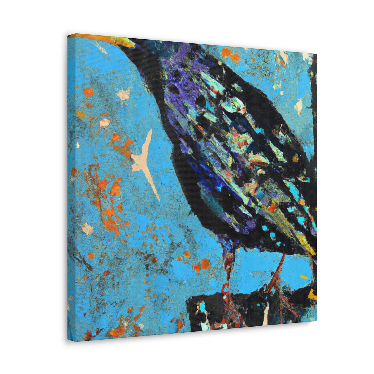 "Starling Aglow in Sky" - Canvas