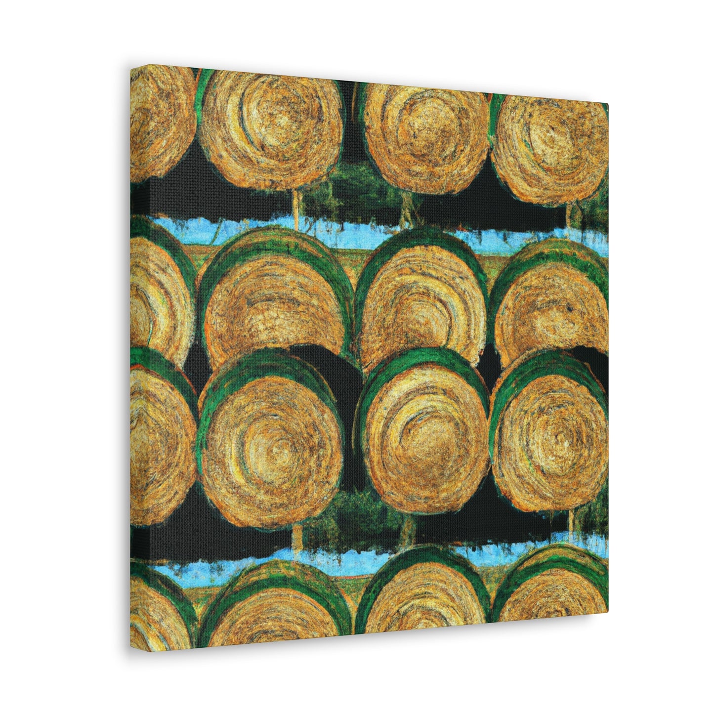 "Hay Bales in Summer" - Canvas