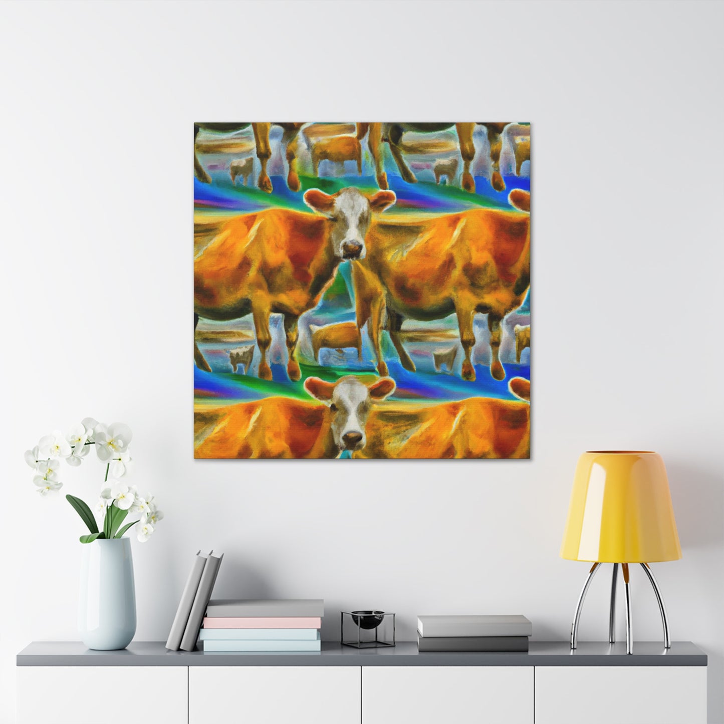 "Jersey Cows in Dreams" - Canvas