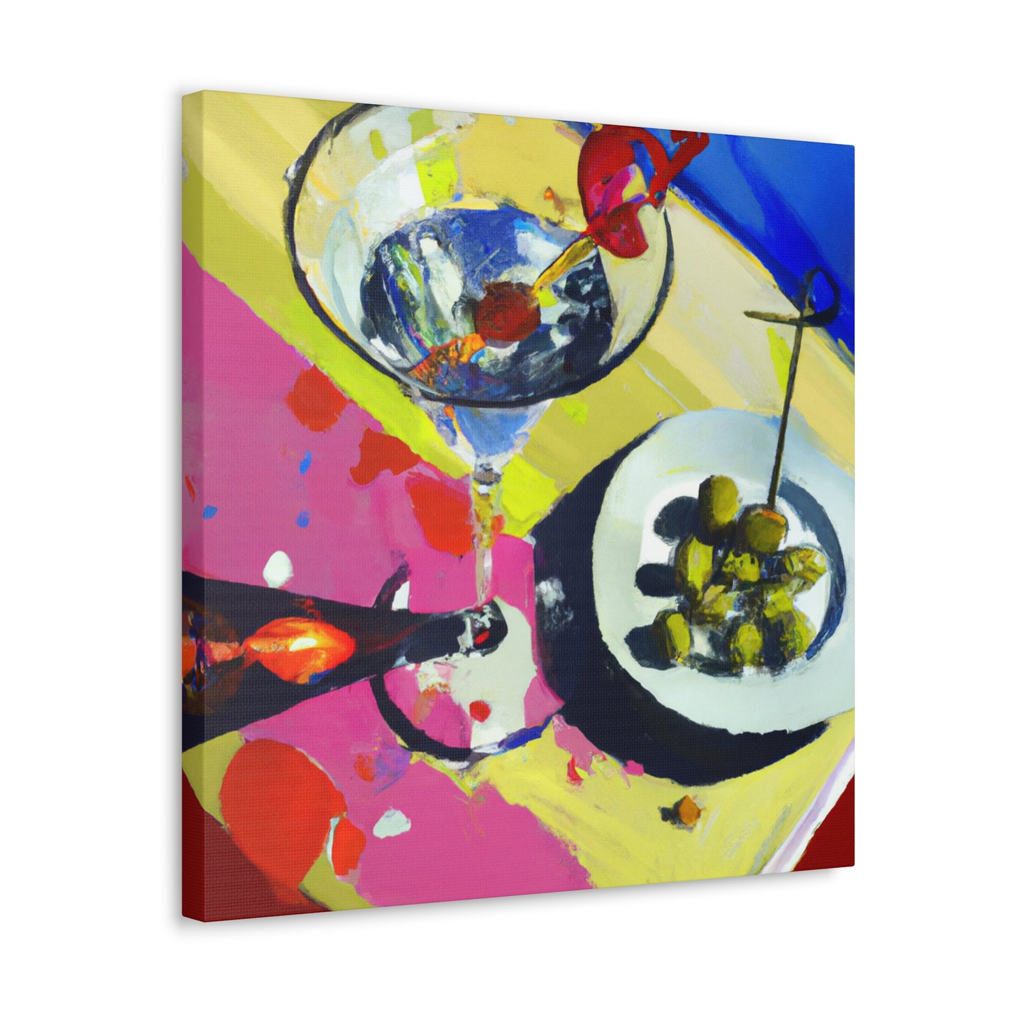 Sipping with Martini Delight - Canvas