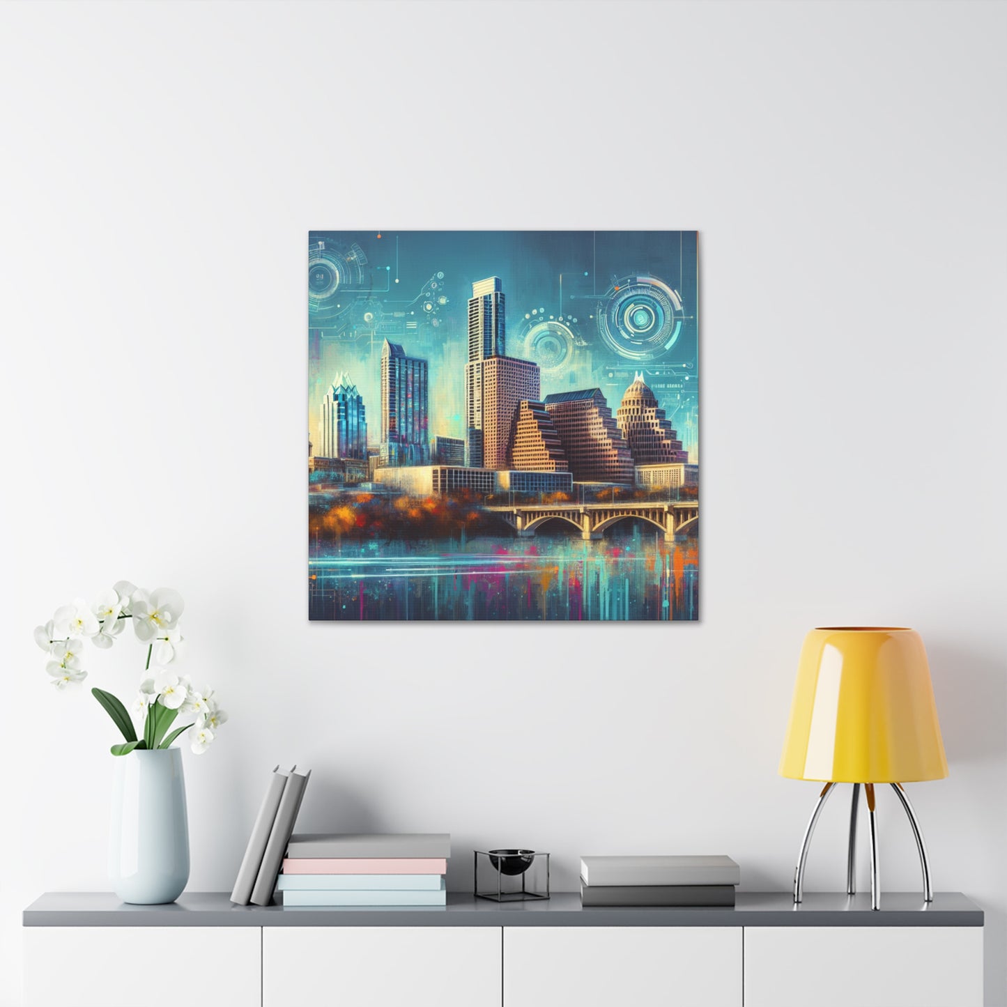 "Vibrant Austin Streets" - Canvas