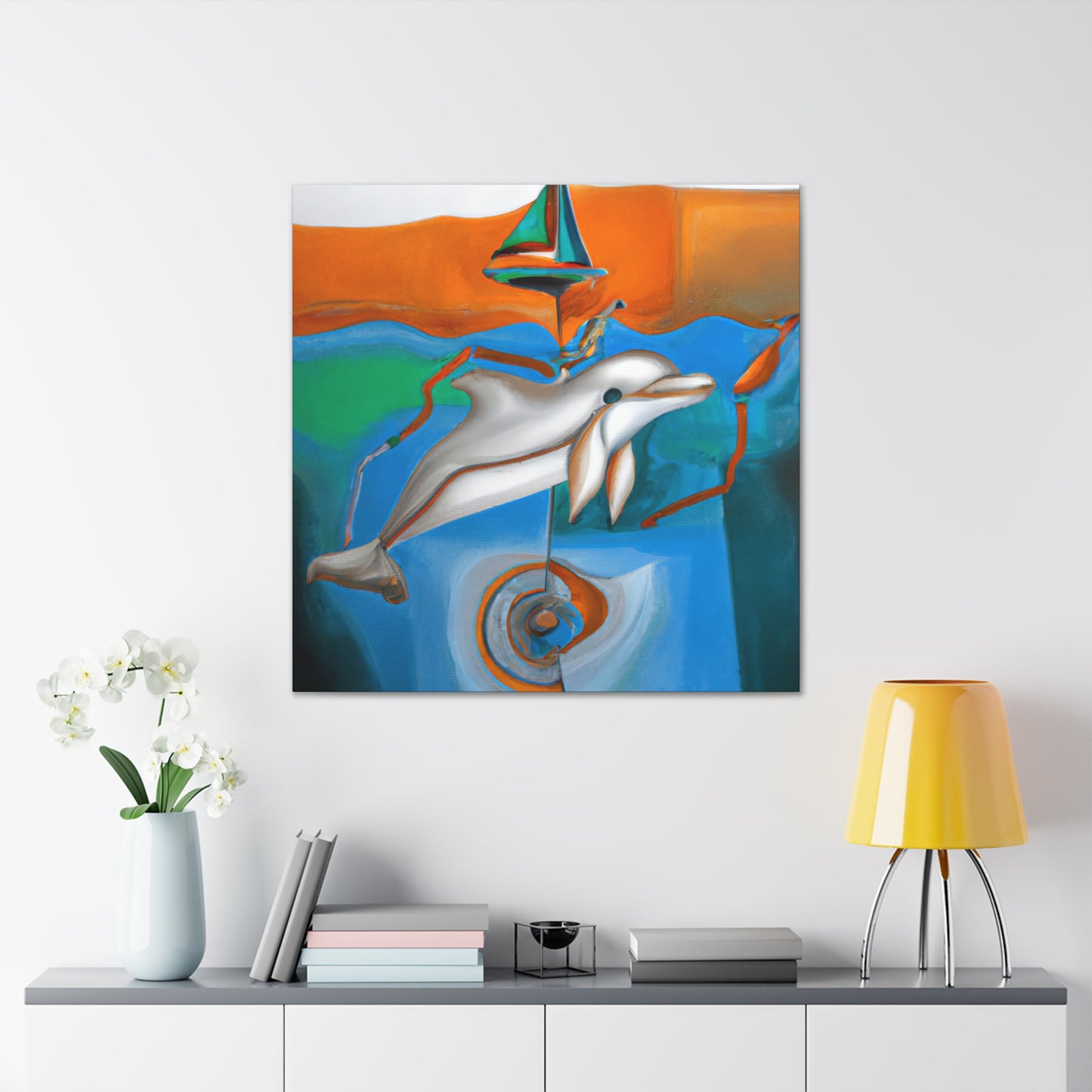 Dolphins in Dreamland - Canvas