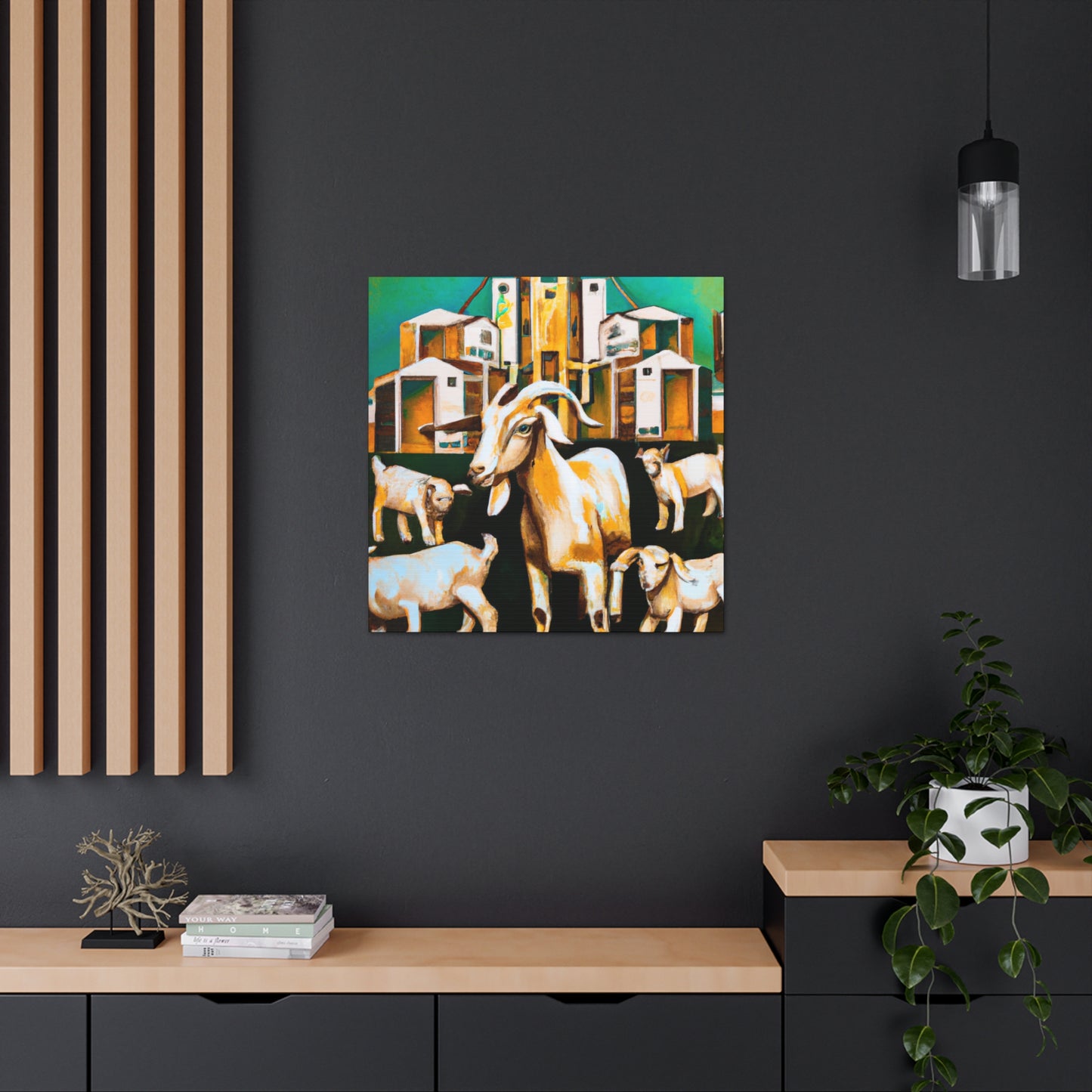 "Goat in Gilded Glory" - Canvas