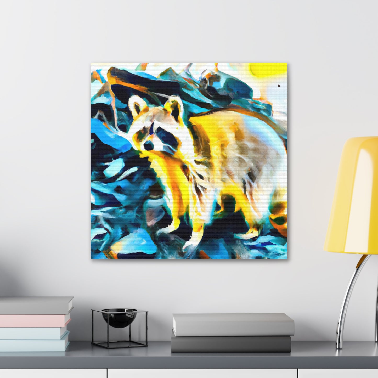 "Raccoon's Abstract Regale" - Canvas