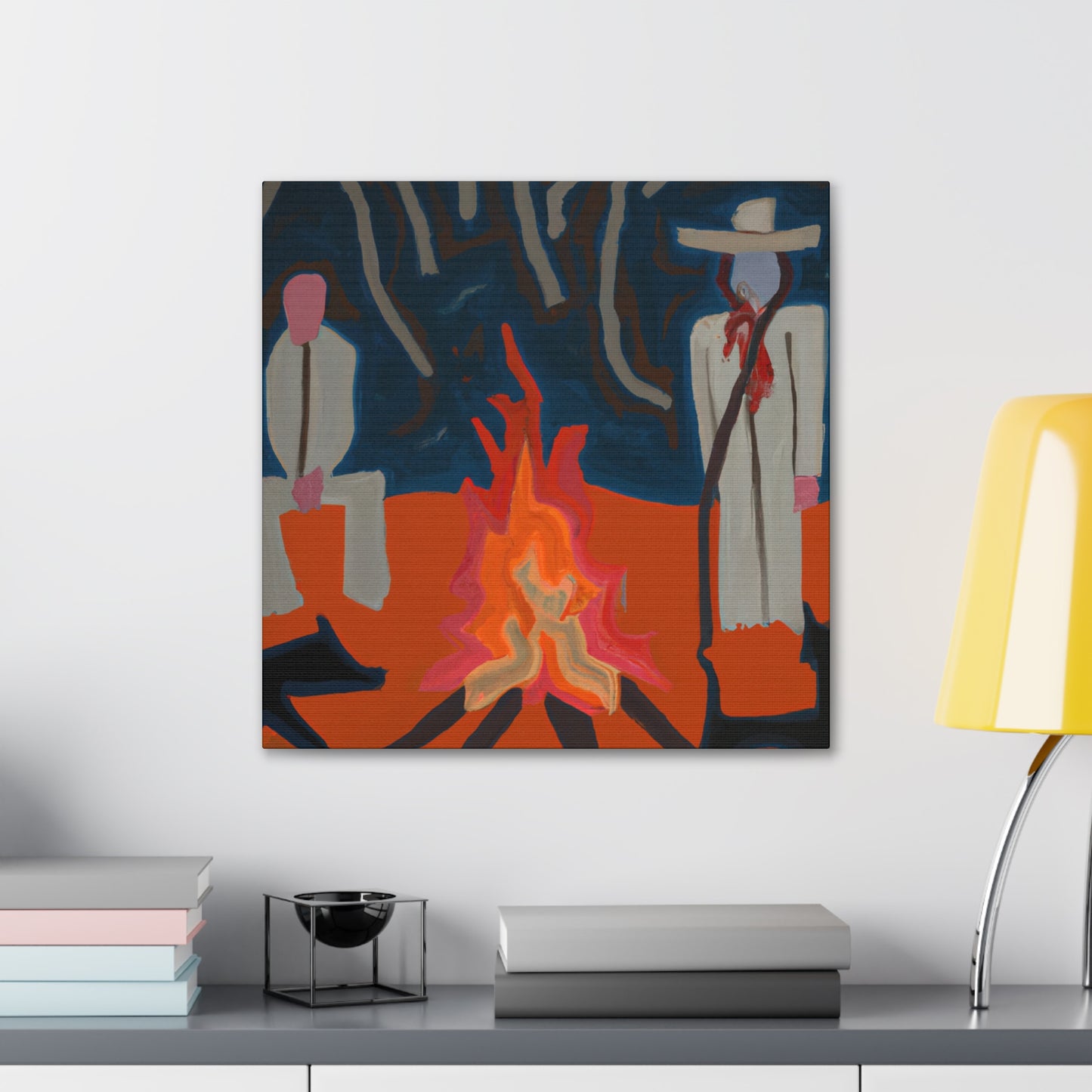 Campfire at Nightfall - Canvas