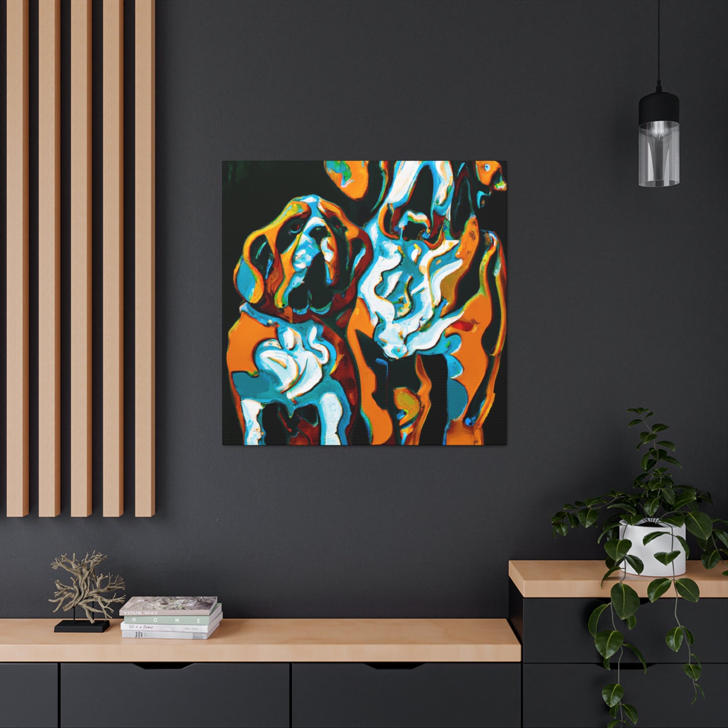 "Saint Bernard in Deco" - Canvas