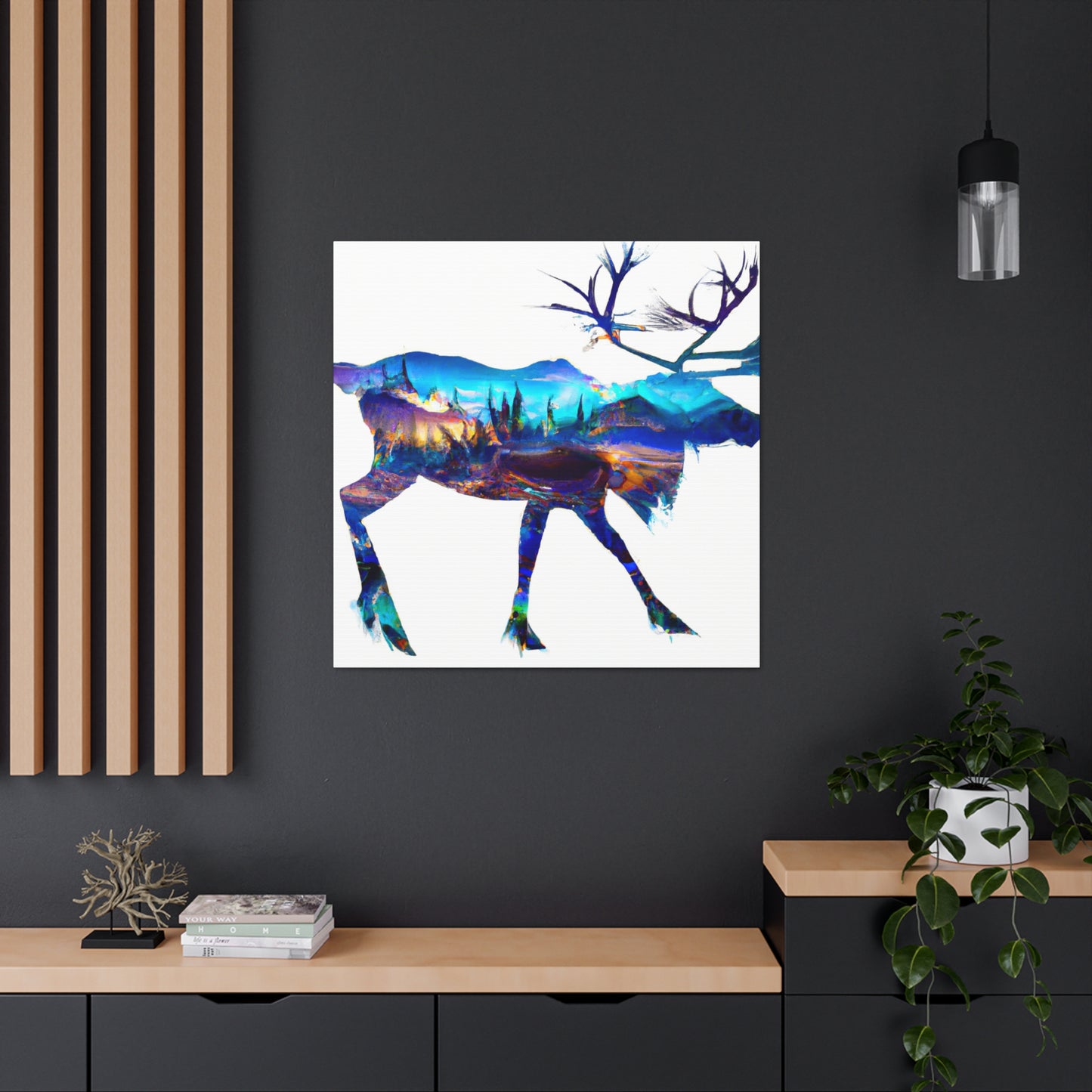 Elk in Art Deco - Canvas