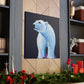 "Polar Bear in Snow" - Canvas