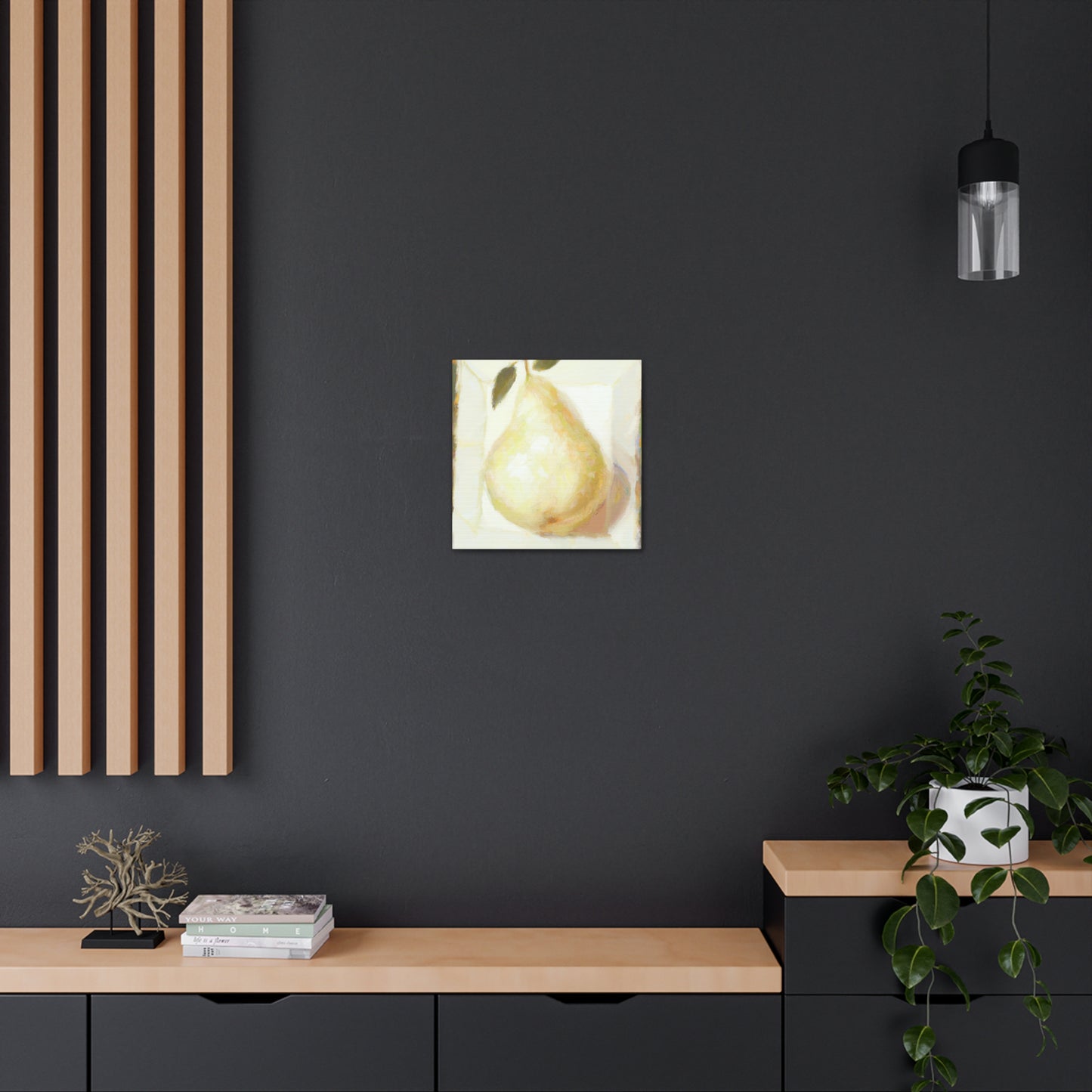 Pear in Soft Hues. - Canvas