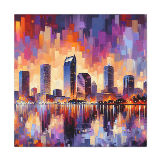 "Vibrant Coastal Tapestry" - Canvas