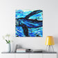 Whales in the Moonlight - Canvas