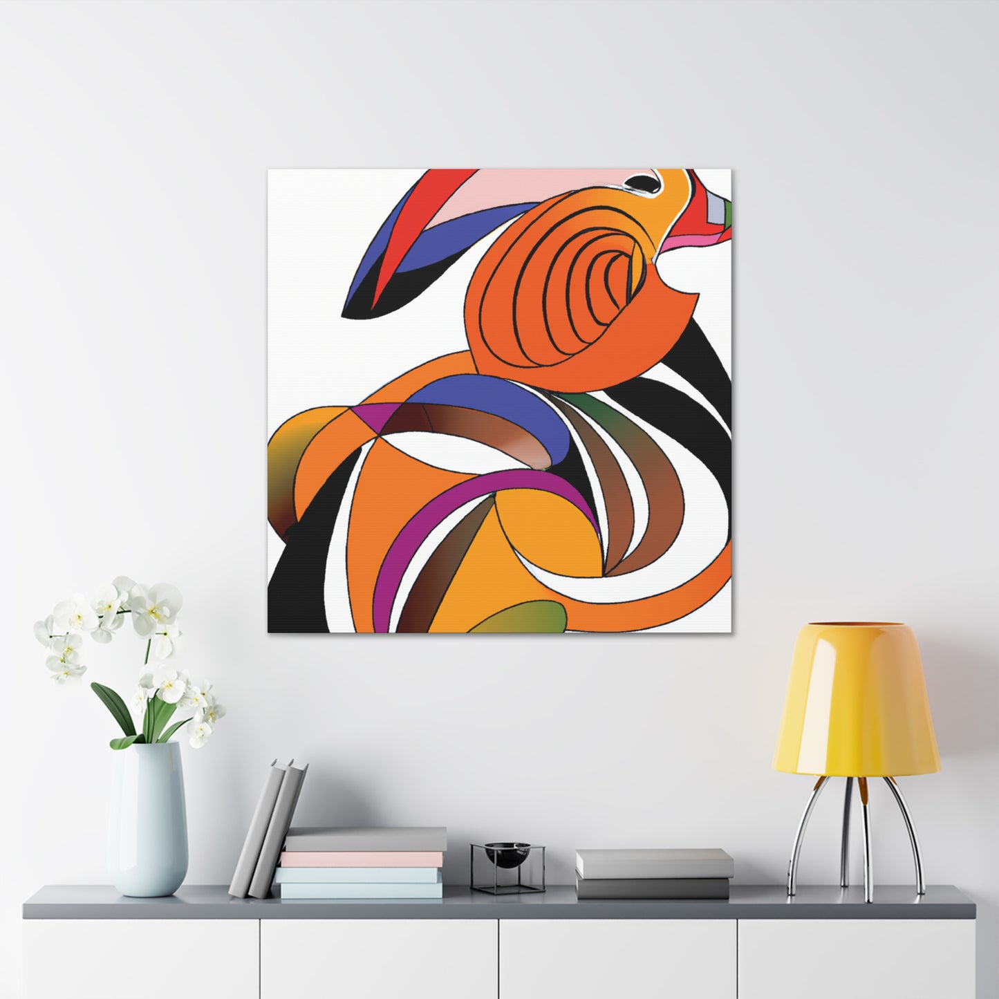 Mandarin Ducks in Spring. - Canvas