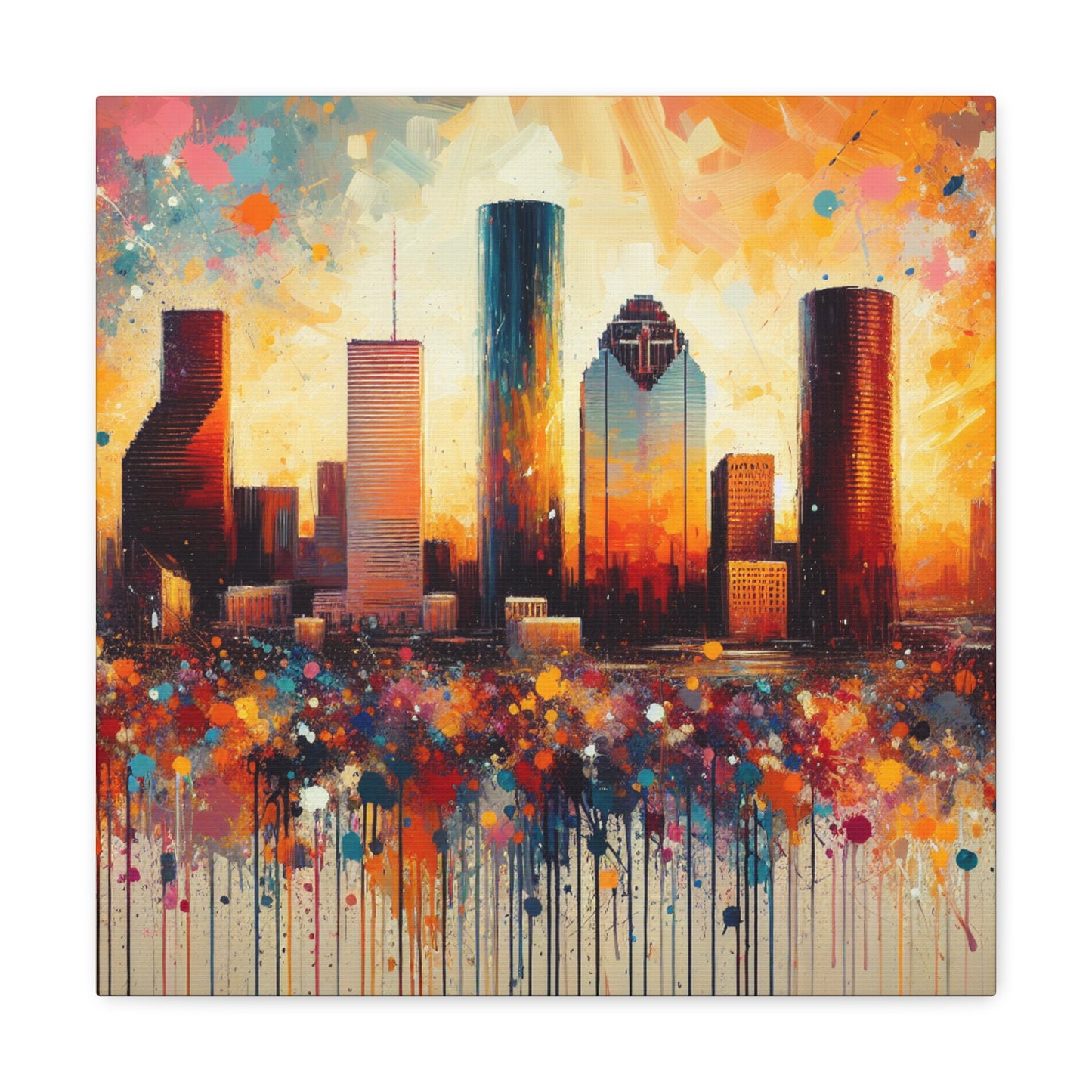 Vibrant Houston Vortex - Canvas