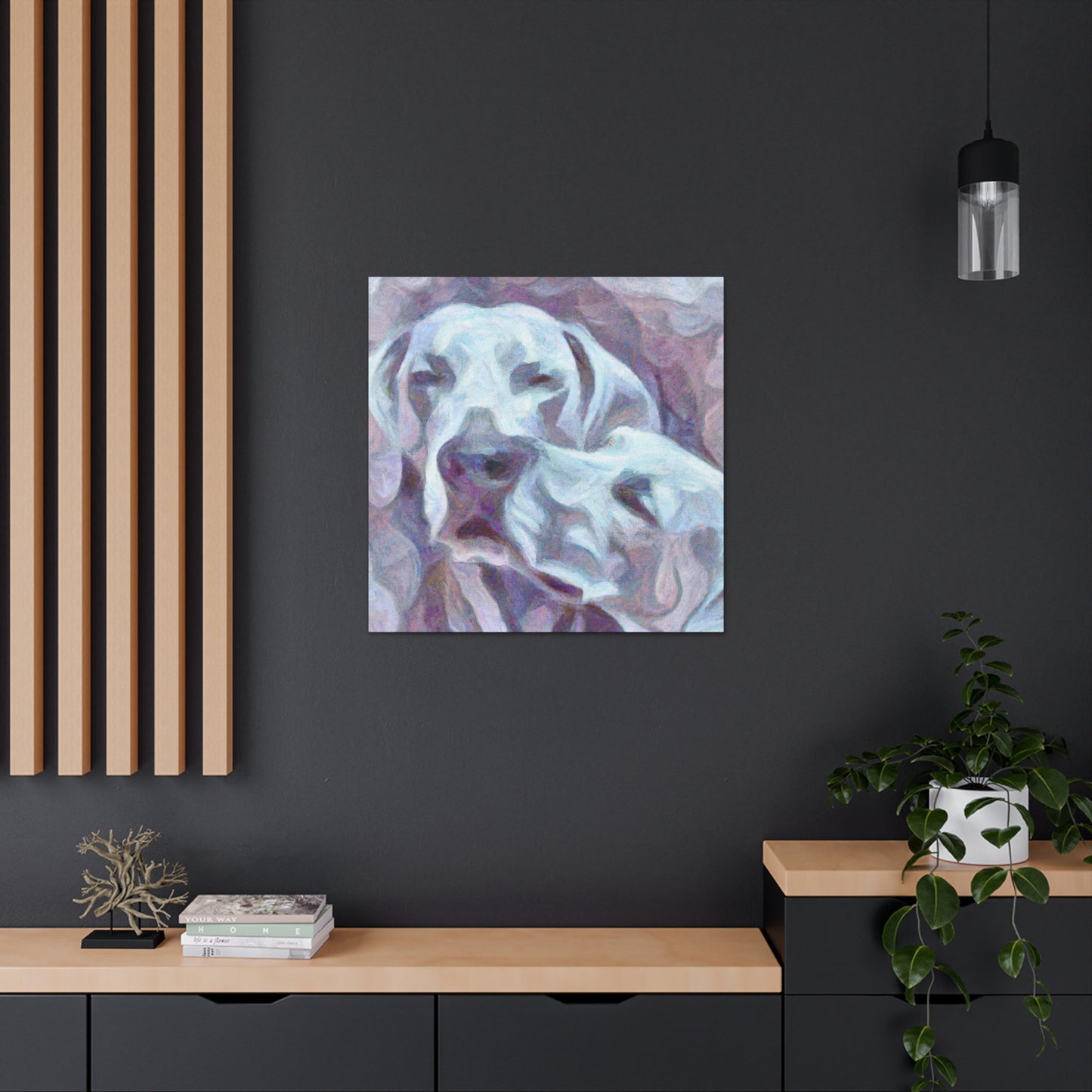 "Weimaraner In Impressionism" - Canvas