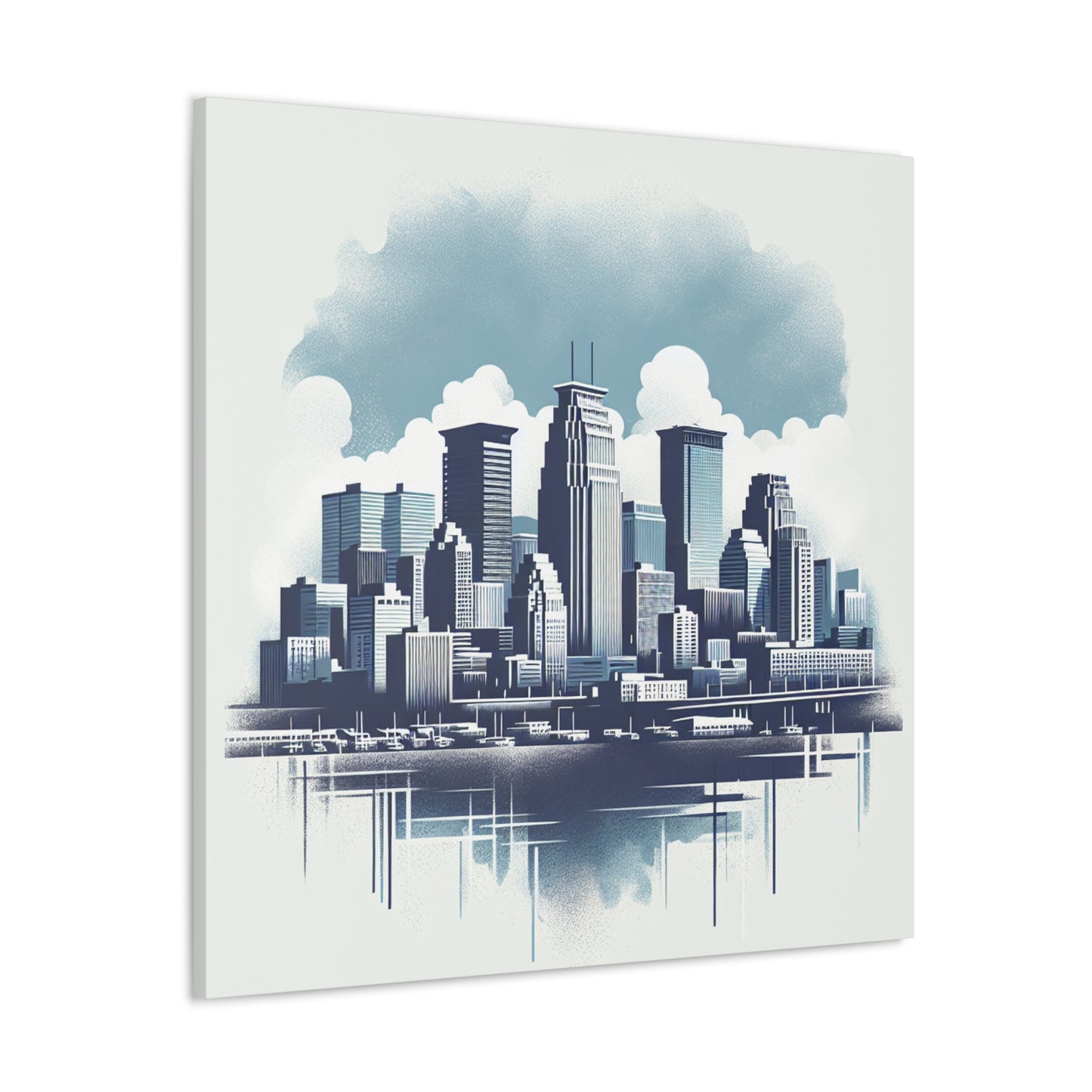 "Urban Rhapsody: Midwestern Mosaic" - Canvas