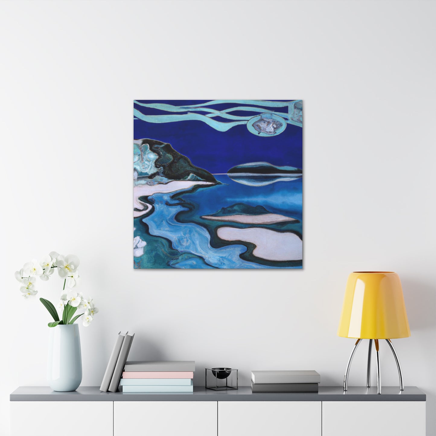 "Coastline in Colorful Hues" - Canvas