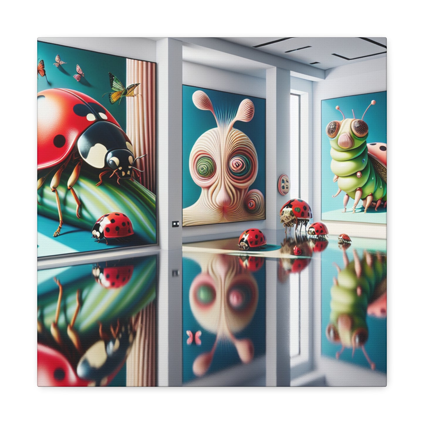 Whimsical Bug Wonderland - Canvas