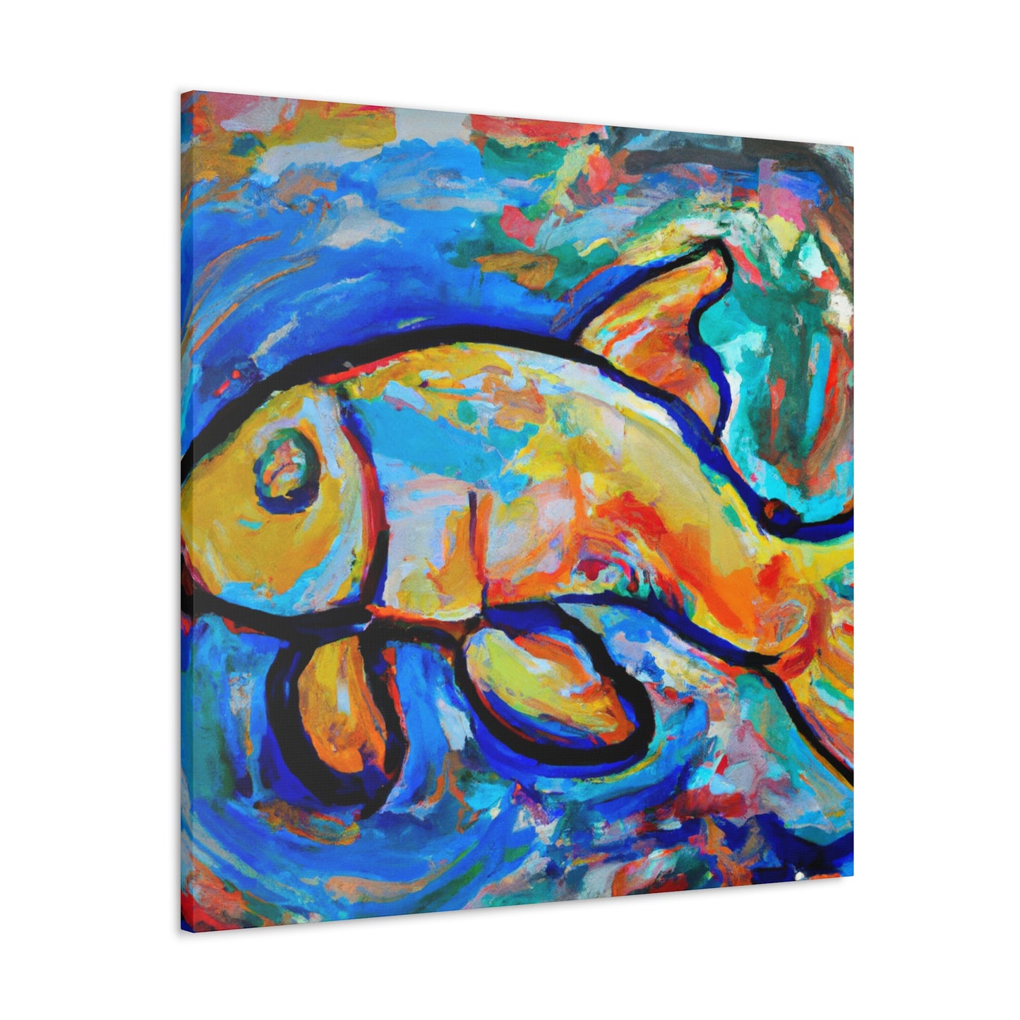 Rainbow Fish Abstracted - Canvas