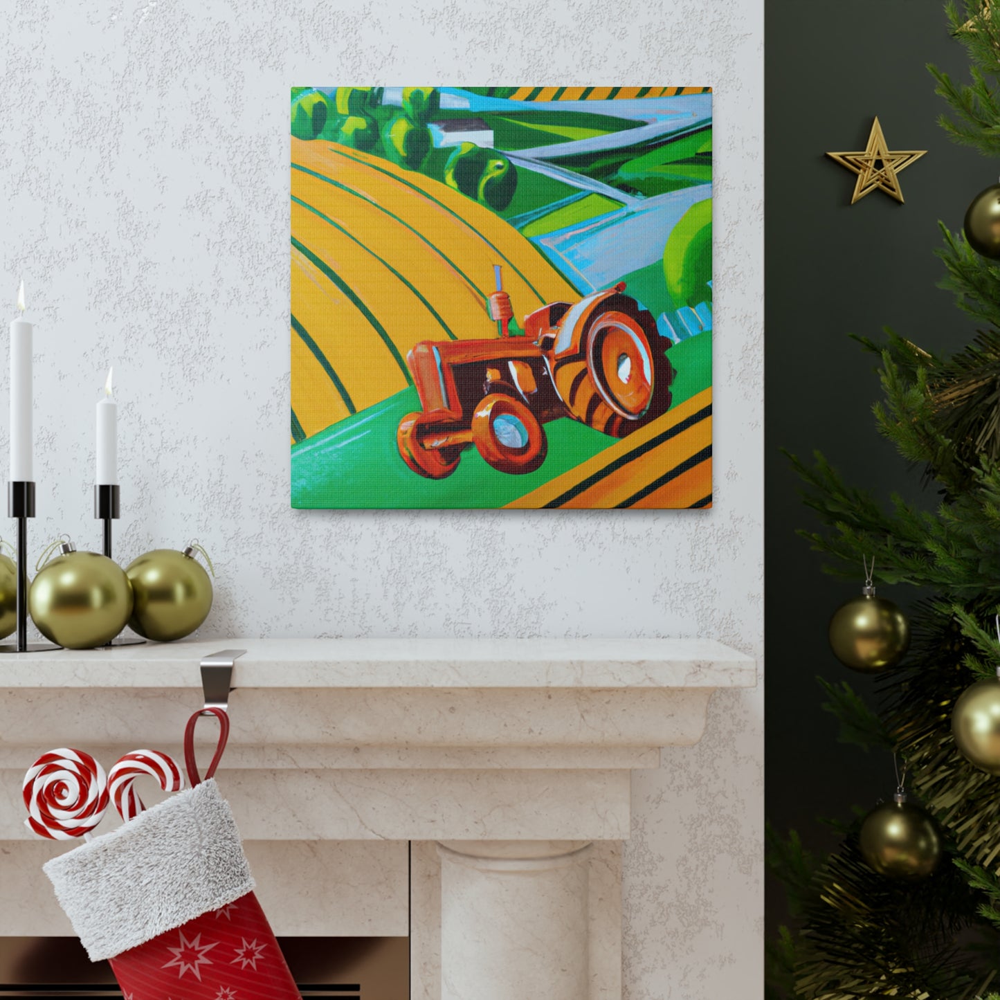 "Tractor of the 1920s" - Canvas