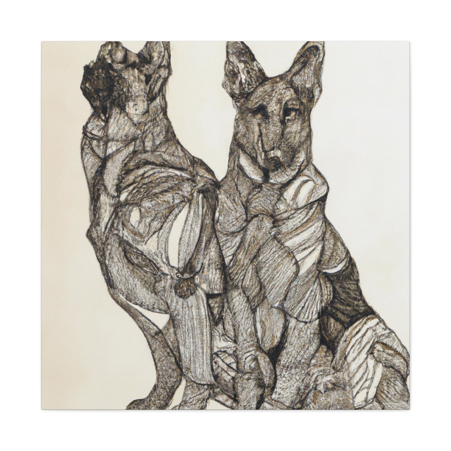 "German Shepherd Guardianship". - Canvas