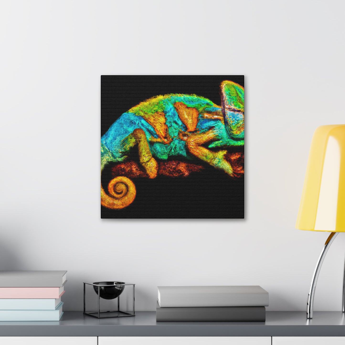 "Veiled Chameleon Reflection." - Canvas