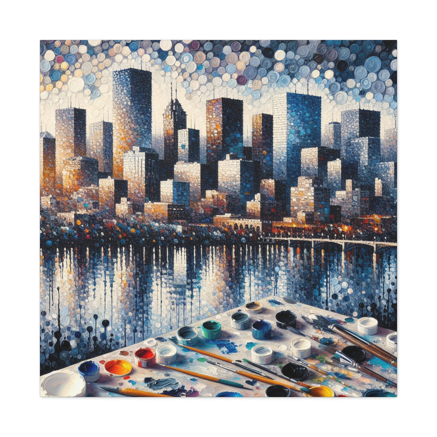 "Dotted Denver Dreamscape" - Canvas