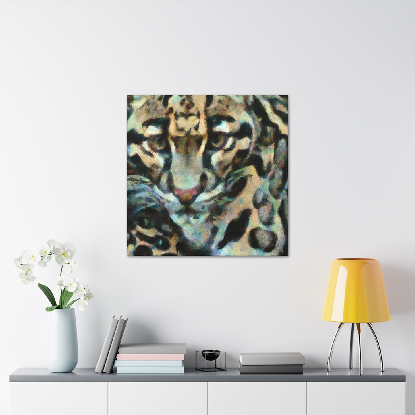 Clouded Leopard Impressionism - Canvas