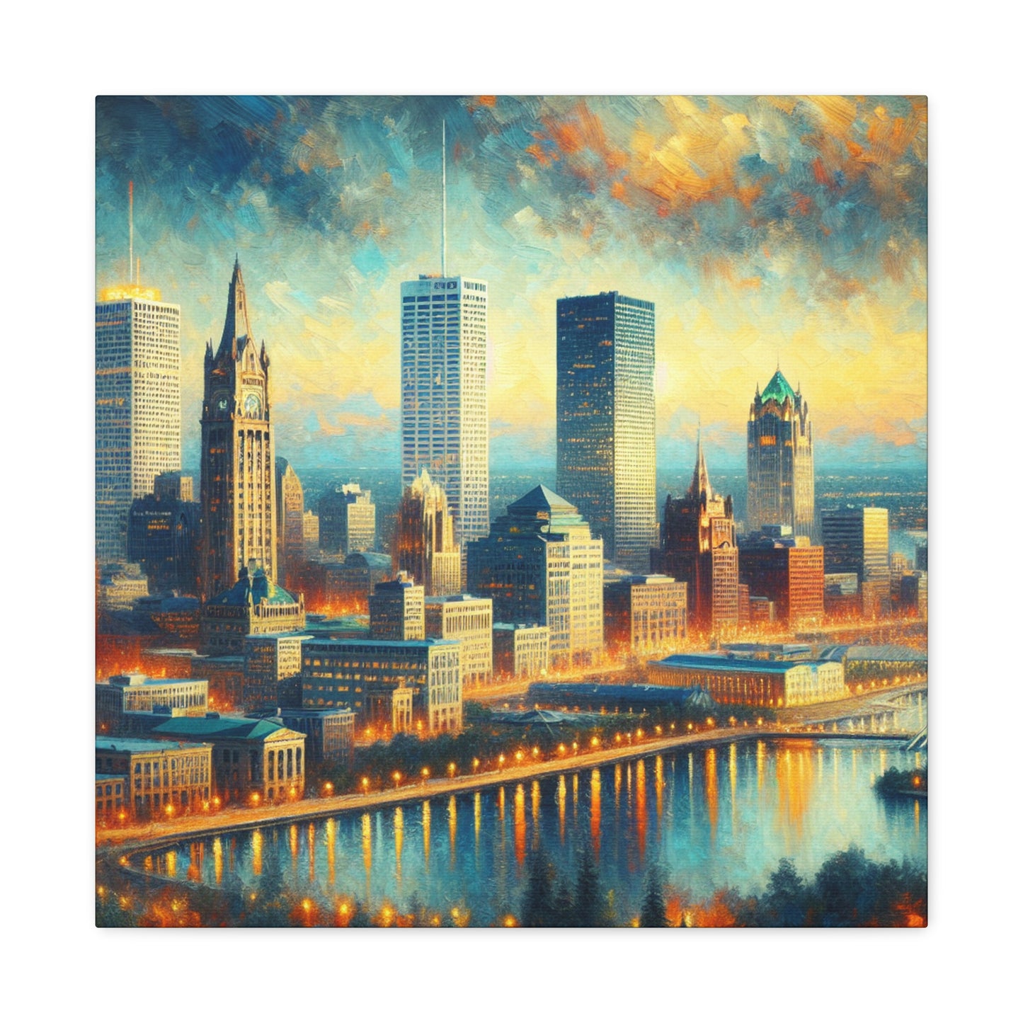 "Serene Streets of Milwaukee" - Canvas