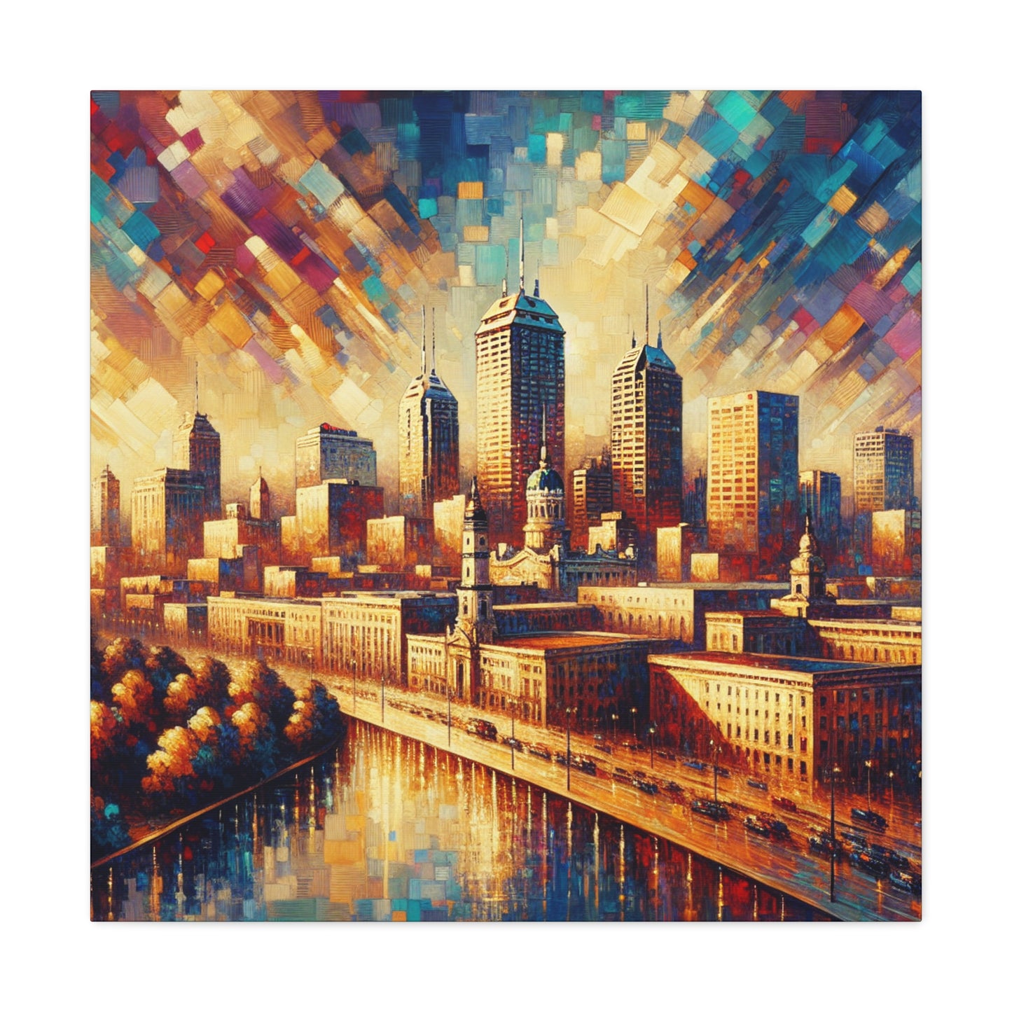 "Serene Hymn of Indianapolis" - Canvas