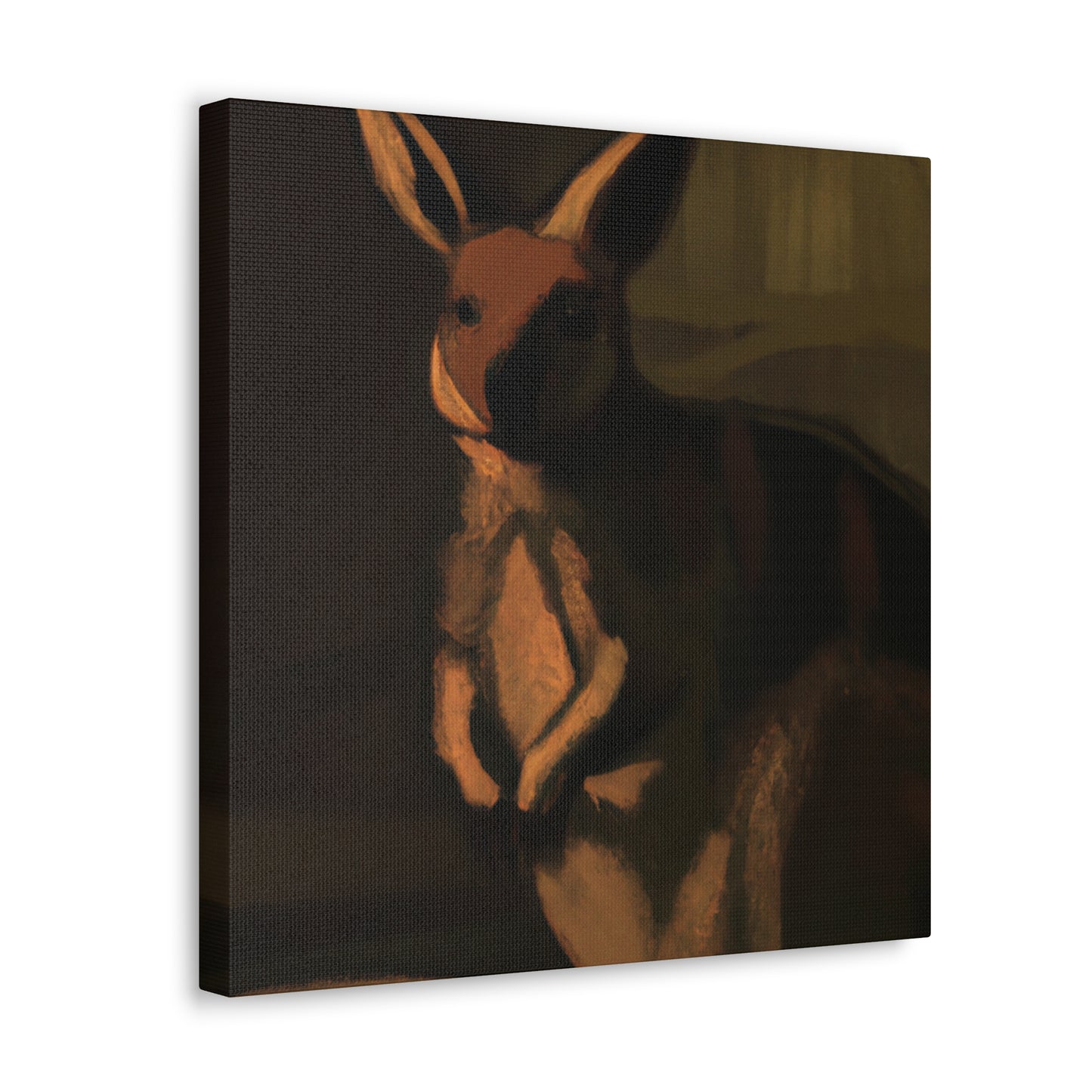 "Wallaby in Moonlit Forest" - Canvas