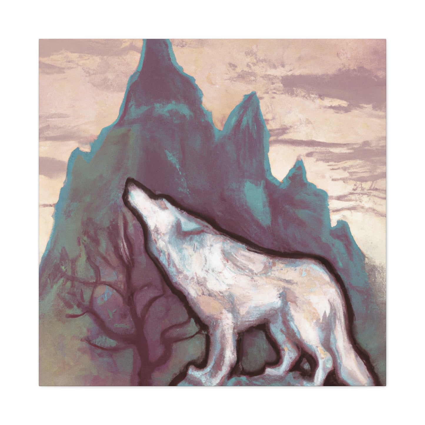 Wolf in the Moonlight - Canvas