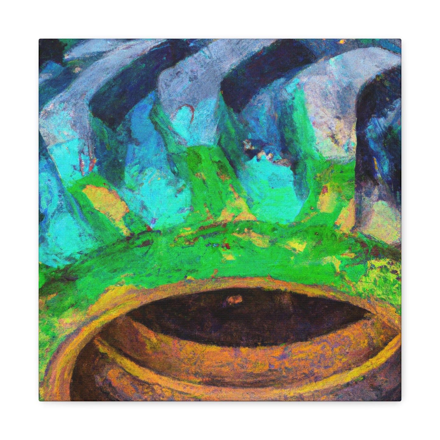 "Tractor Tire Abstraction" - Canvas