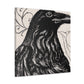 Crow in Rococo Style - Canvas