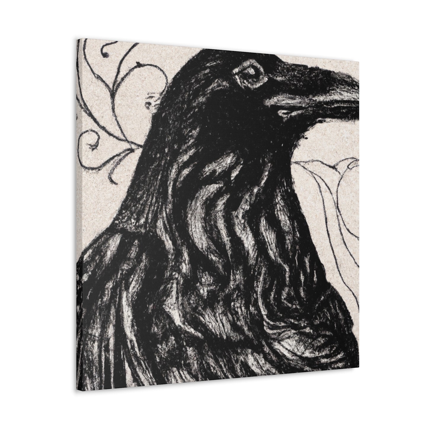 Crow in Rococo Style - Canvas