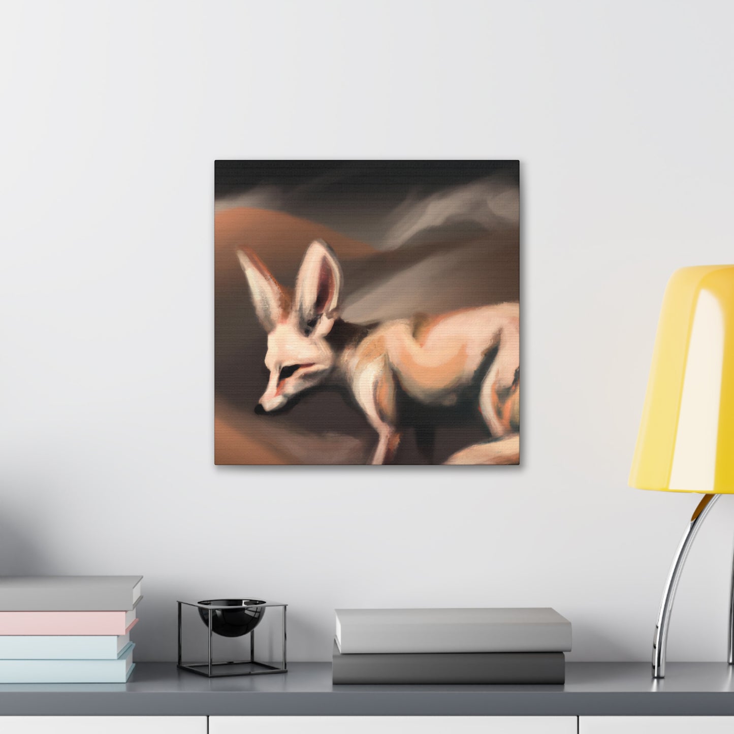 "Fennec Fox Sunrise Glow" - Canvas