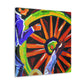 A Vibrant Wagon Wheel - Canvas